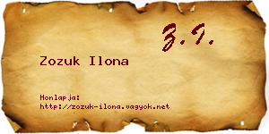 Zozuk Ilona névjegykártya