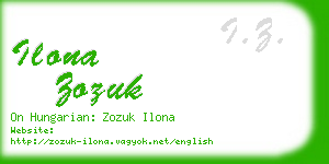 ilona zozuk business card